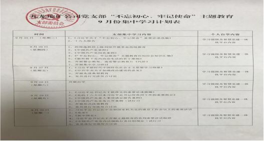 九龍公司黨支部舉行“不忘初心、牢記使命”主題教育學(xué)習研討會(huì )