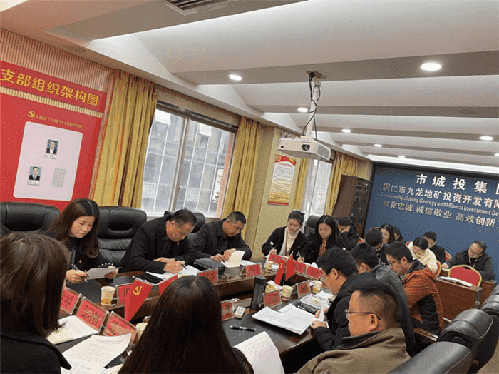 銅仁城投集團九龍地礦投資開(kāi)發(fā)公司黨支部召開(kāi)2020年度組織生活會(huì )暨民主評議黨員