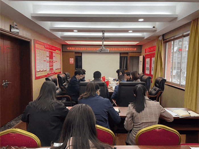 中共銅仁市九龍地礦投資開(kāi)發(fā)有限責任公司支部委員會(huì )換屆選舉黨員大會(huì )勝利召開(kāi)