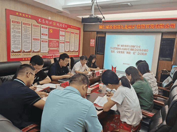 九龍地公司 學(xué)習貫徹鐘汰甬副市長(cháng)調研會(huì )議及城投集團、交旅集團“兩優(yōu)一先”會(huì )議精神