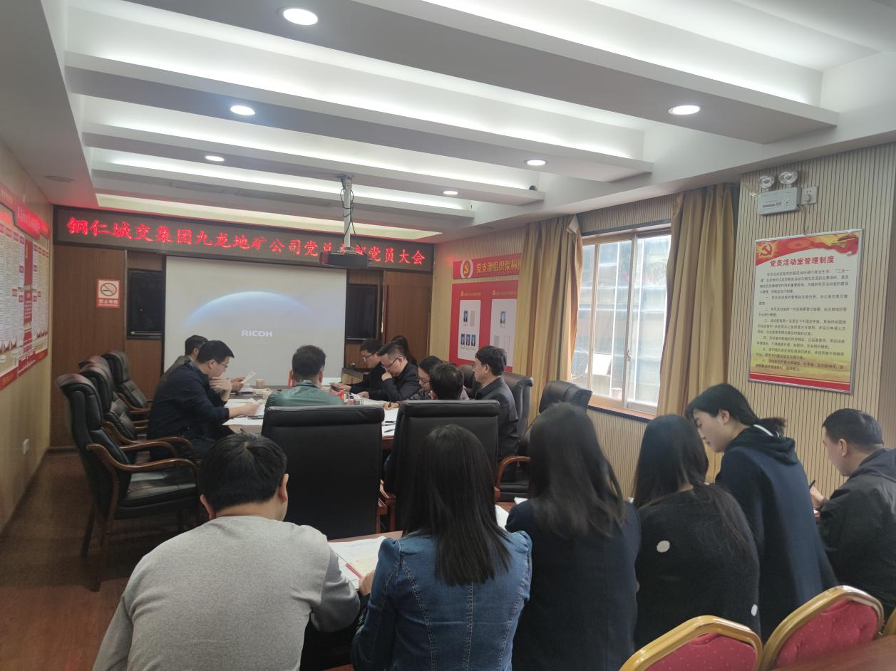 銅仁市城交集團九龍地礦公司黨總支部成立暨第一次黨員大會(huì )勝利召開(kāi)