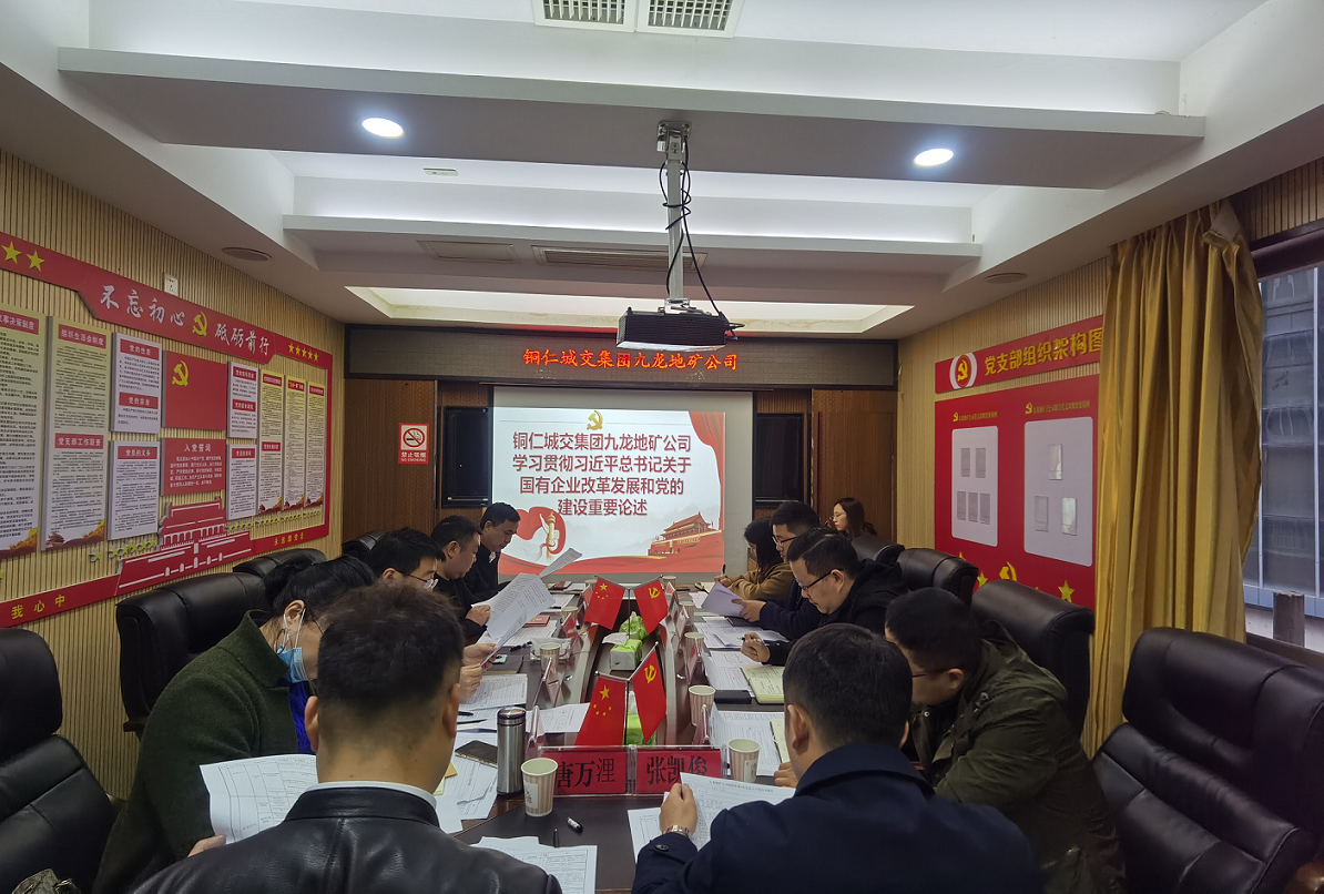 銅仁市城交集團九龍地礦公司開(kāi)展“習近平總書(shū)記關(guān)于國有企業(yè)改革發(fā)展和黨的建設論述”專(zhuān)題學(xué)習會(huì )