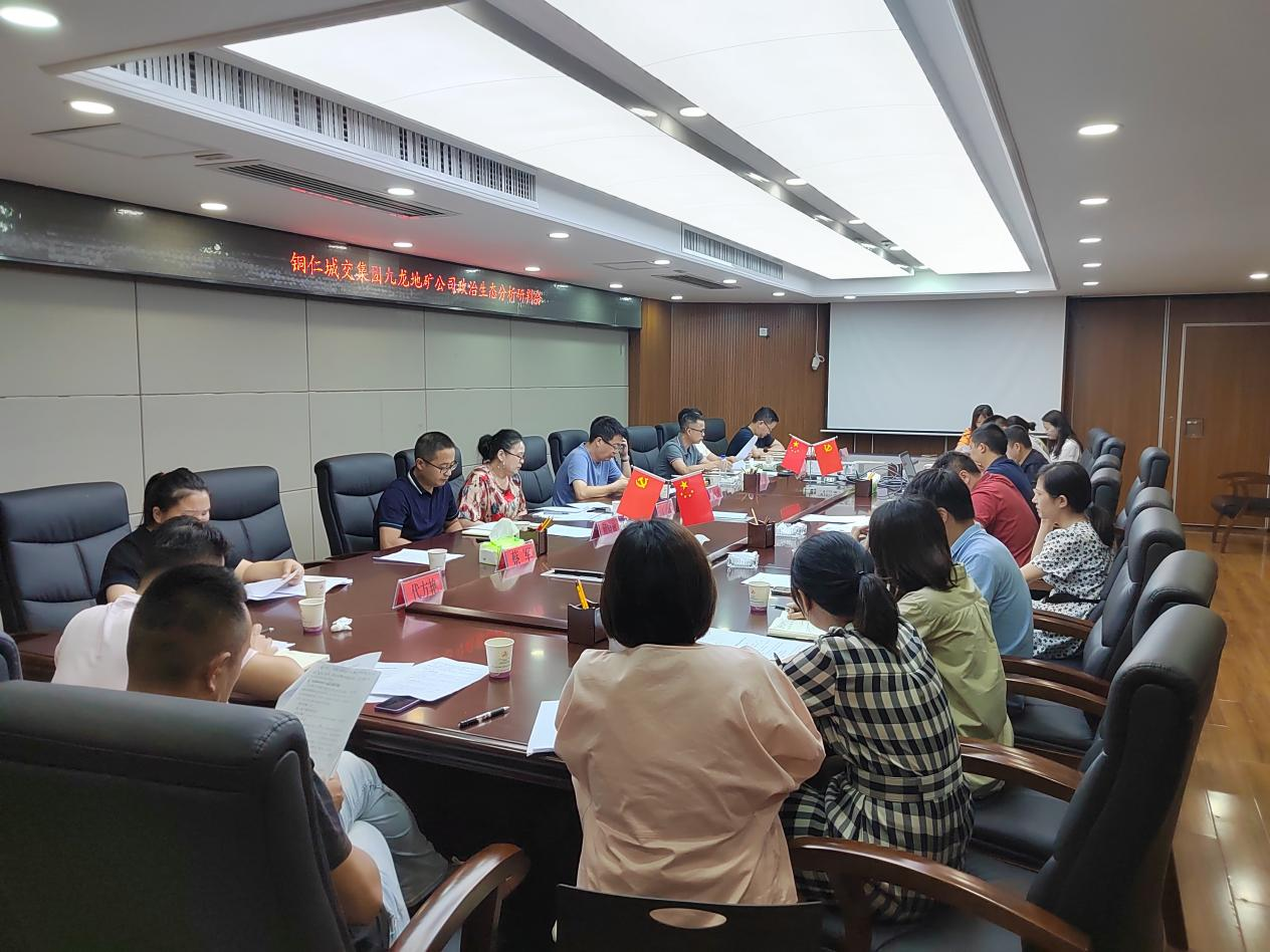 銅仁城交集團九龍地礦公司召開(kāi)政治生態(tài)分析研判會(huì )