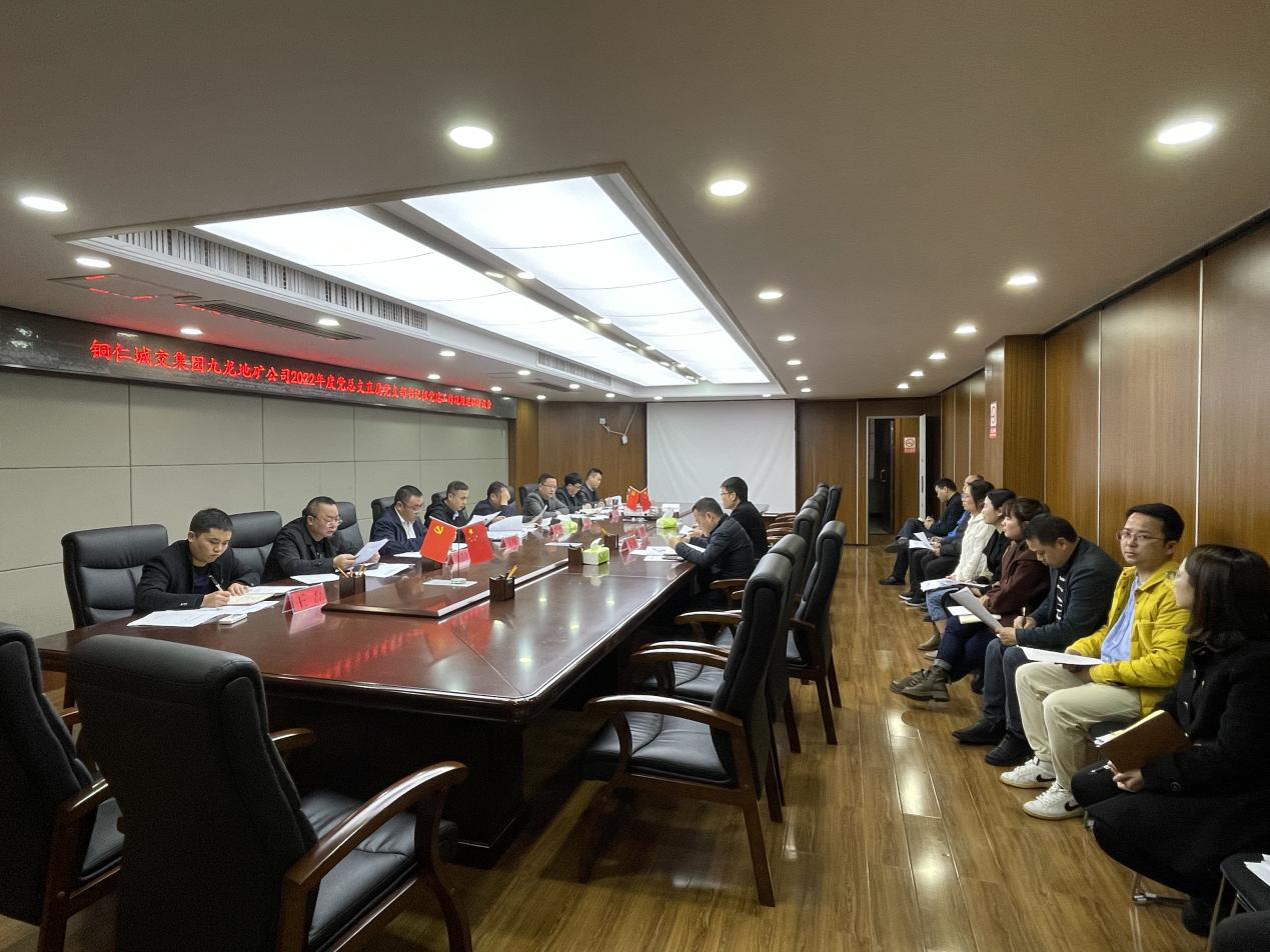 銅仁城交集團九龍地礦公司黨總支召開(kāi)2022年度直屬黨支部書(shū)記抓黨建工作述職會(huì )